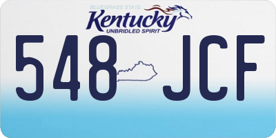 KY license plate 548JCF