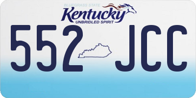 KY license plate 552JCC