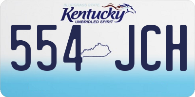 KY license plate 554JCH