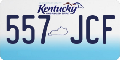 KY license plate 557JCF