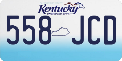 KY license plate 558JCD