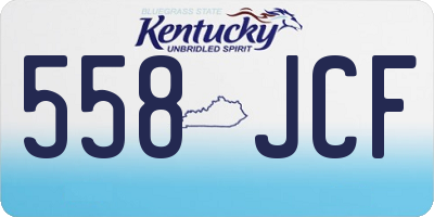 KY license plate 558JCF
