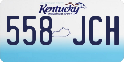 KY license plate 558JCH