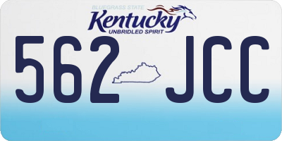 KY license plate 562JCC
