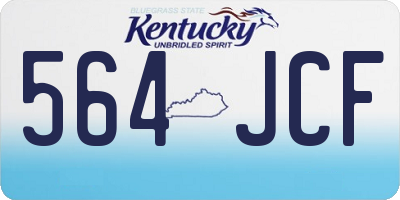 KY license plate 564JCF