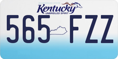 KY license plate 565FZZ