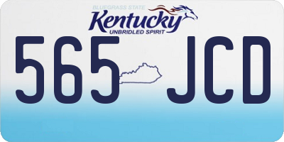 KY license plate 565JCD