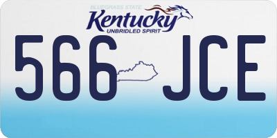 KY license plate 566JCE