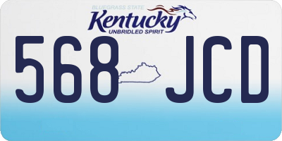 KY license plate 568JCD
