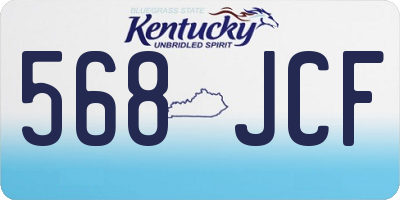 KY license plate 568JCF