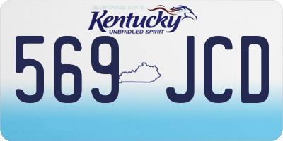 KY license plate 569JCD