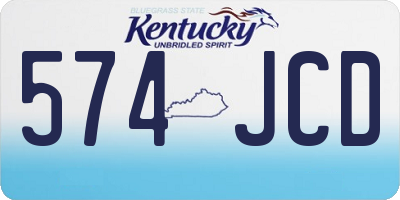 KY license plate 574JCD