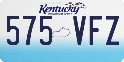 KY license plate 575VFZ