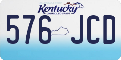 KY license plate 576JCD