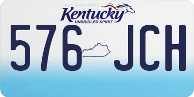 KY license plate 576JCH