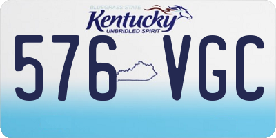 KY license plate 576VGC