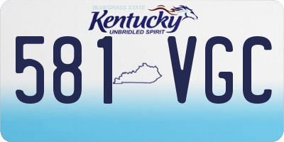 KY license plate 581VGC