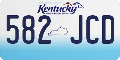 KY license plate 582JCD