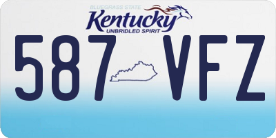 KY license plate 587VFZ