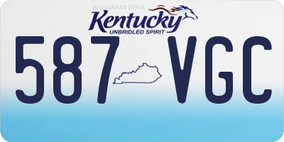 KY license plate 587VGC