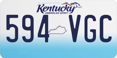 KY license plate 594VGC