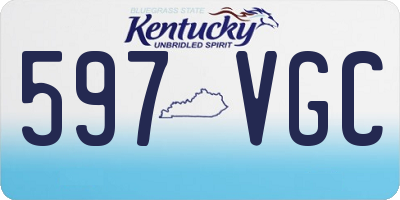 KY license plate 597VGC