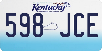 KY license plate 598JCE