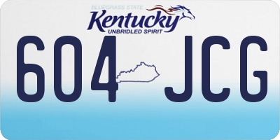 KY license plate 604JCG