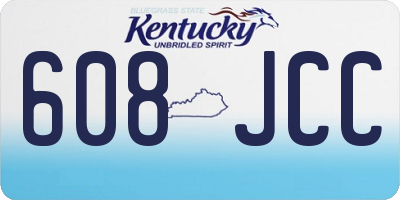 KY license plate 608JCC