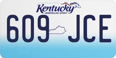 KY license plate 609JCE