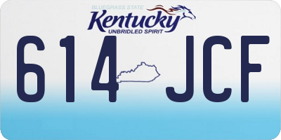 KY license plate 614JCF