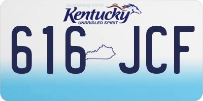 KY license plate 616JCF