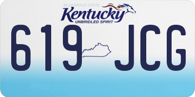 KY license plate 619JCG