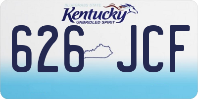 KY license plate 626JCF