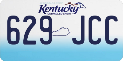 KY license plate 629JCC