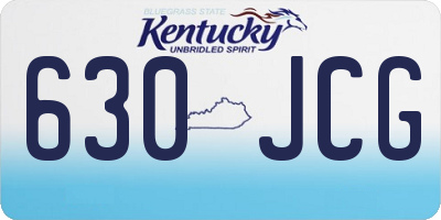 KY license plate 630JCG