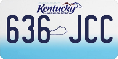 KY license plate 636JCC