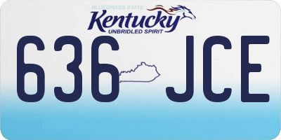 KY license plate 636JCE