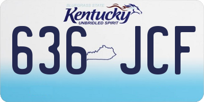 KY license plate 636JCF