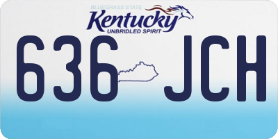 KY license plate 636JCH