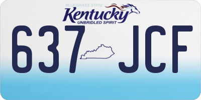 KY license plate 637JCF