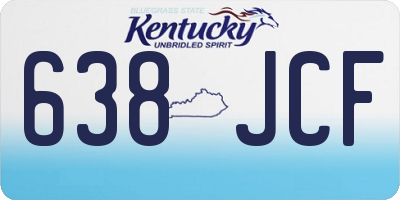 KY license plate 638JCF