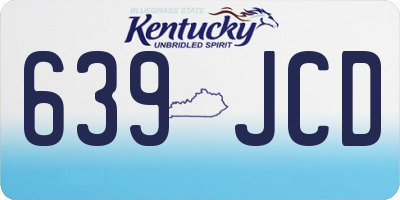 KY license plate 639JCD