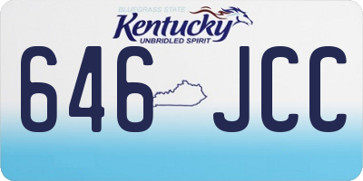 KY license plate 646JCC