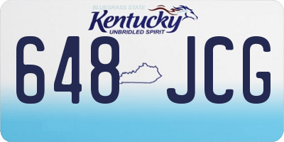 KY license plate 648JCG