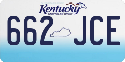 KY license plate 662JCE