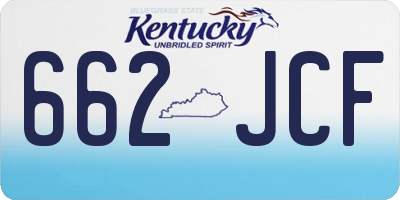 KY license plate 662JCF