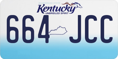 KY license plate 664JCC