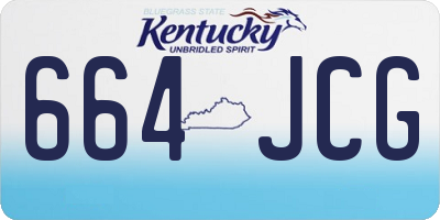 KY license plate 664JCG