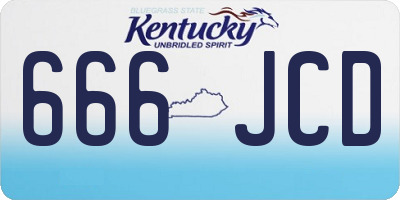 KY license plate 666JCD